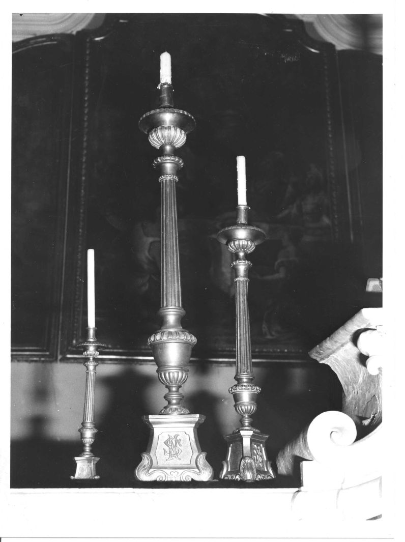 candeliere, serie - bottega Italia meridionale (sec. XIX)