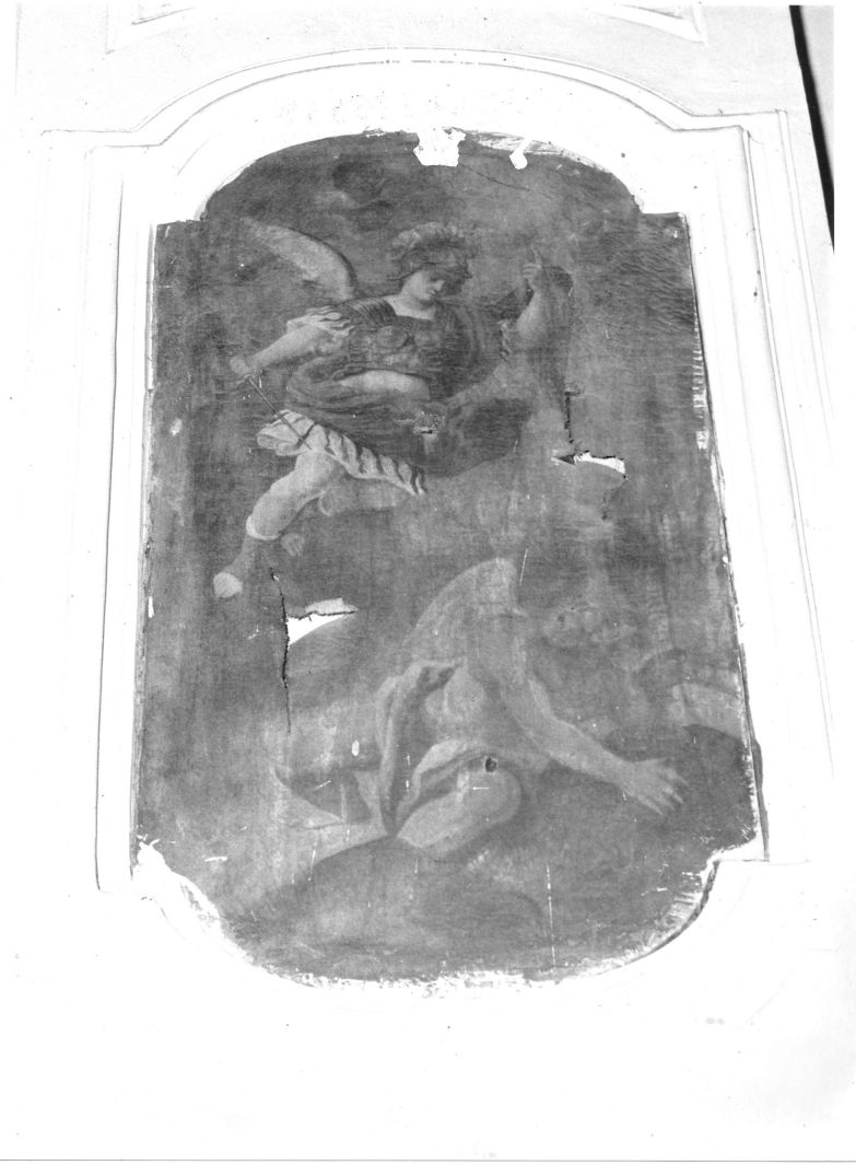 San Michele Arcangelo combatte Satana (dipinto) - ambito napoletano (sec. XVIII)