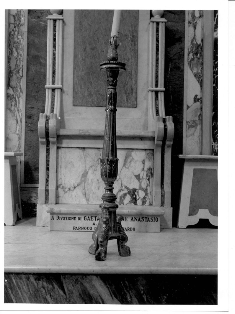 candeliere d'altare, serie - bottega napoletana (prima metà sec. XIX)