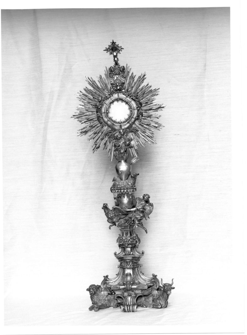 ostensorio - a raggiera - bottega napoletana (seconda metà sec. XVIII)