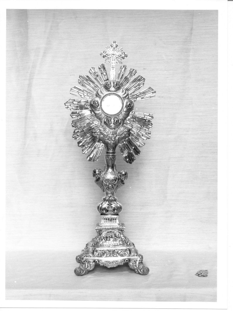 ostensorio - a raggiera - bottega napoletana (fine sec. XIX)