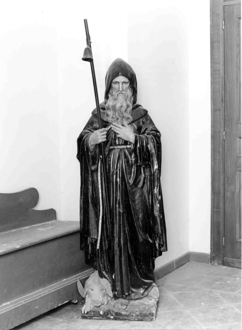 Sant'Antonio Abate (statua) - bottega campana (sec. XIX)
