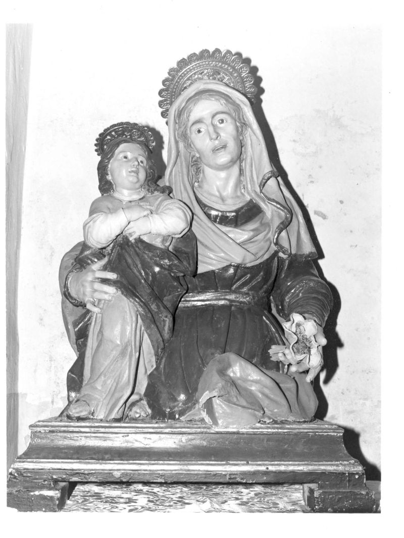 Maria Vergine bambina e Sant'Anna (statua) - bottega campana (prima metà sec. XVIII)