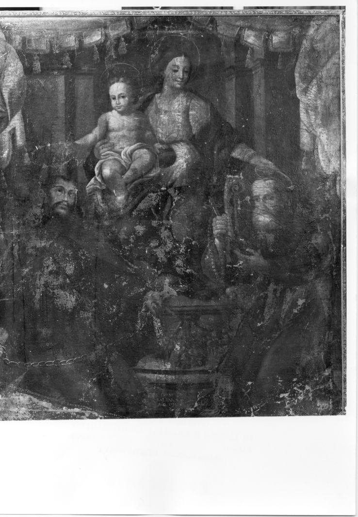 Madonna con Bambino e Santi (dipinto) di De Franchinis (attribuito) (sec. XVIII)