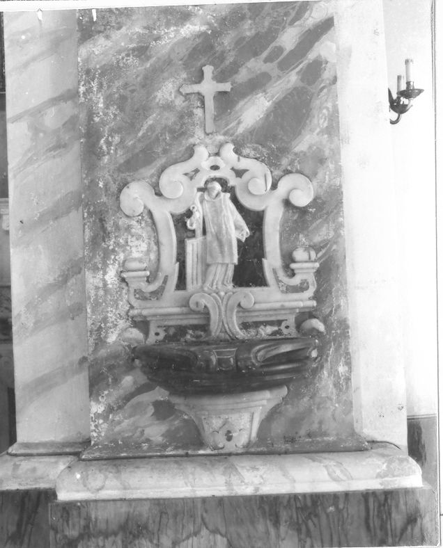 acquasantiera da parete, serie - bottega campana (fine sec. XVIII)