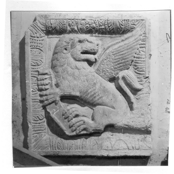 simbolo di San Marco: leone (rilievo, elemento d'insieme) - bottega campana (fine/inizio secc. XIII/ XIV)