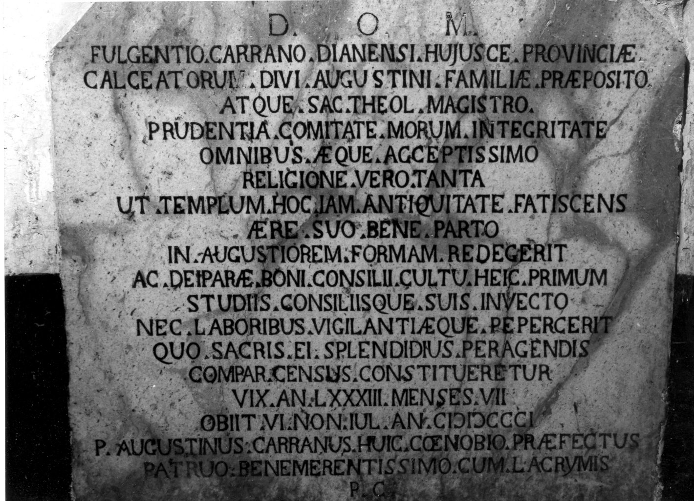 lapide - bottega Italia meridionale (prima metà sec. XIX)