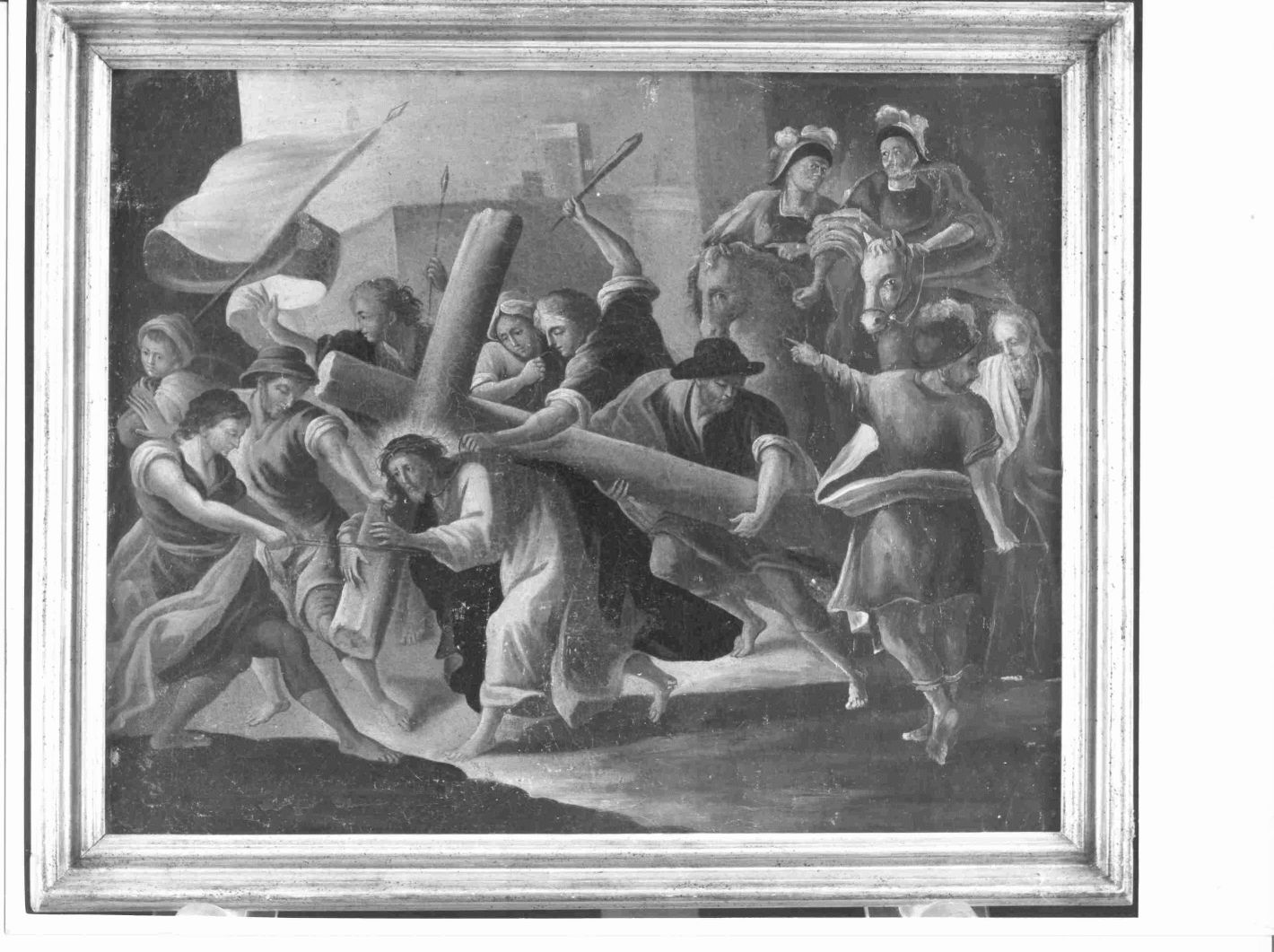 stazioni della via crucis (dipinto) - ambito Italia meridionale (secc. XVIII/ XIX)