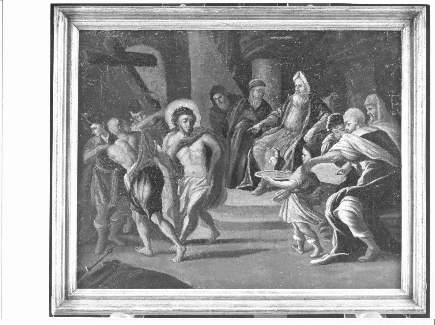 stazione I: Gesù condannato a morte (dipinto) - ambito Italia meridionale (secc. XVIII/ XIX)