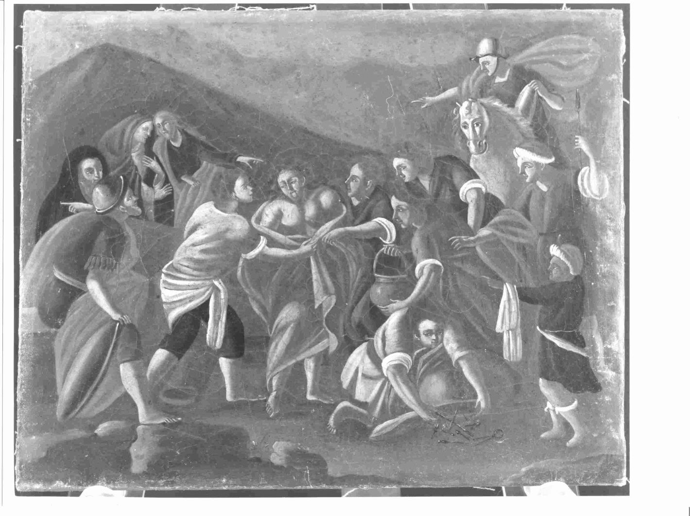 stazioni della via crucis (dipinto) - ambito Italia meridionale (sec. XIX)