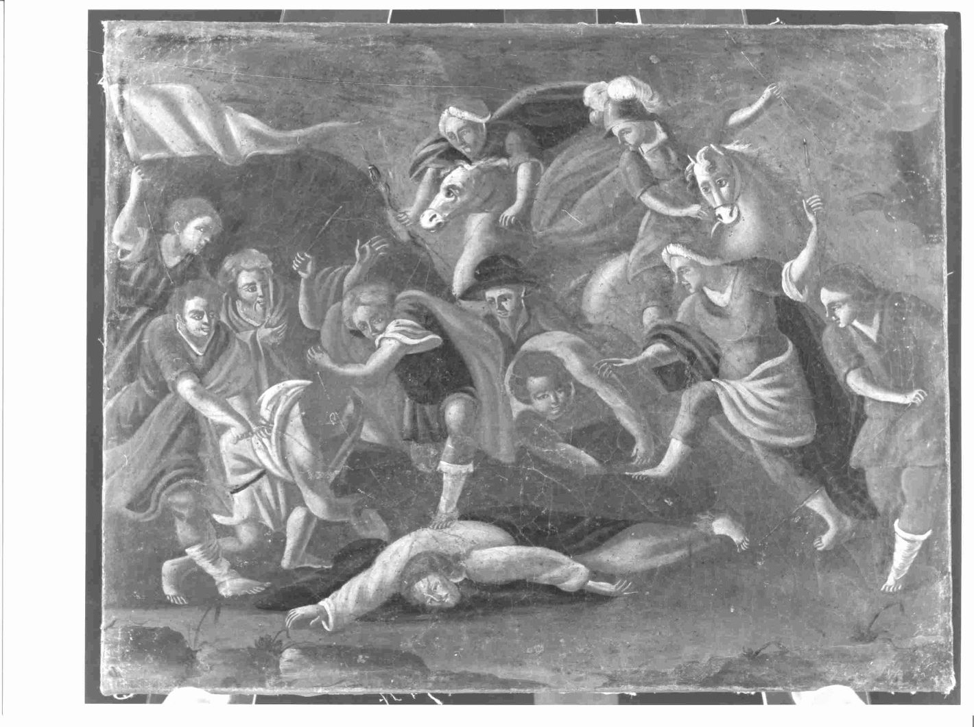 stazioni della via crucis (dipinto) - ambito Italia meridionale (secc. XVIII/ XIX)