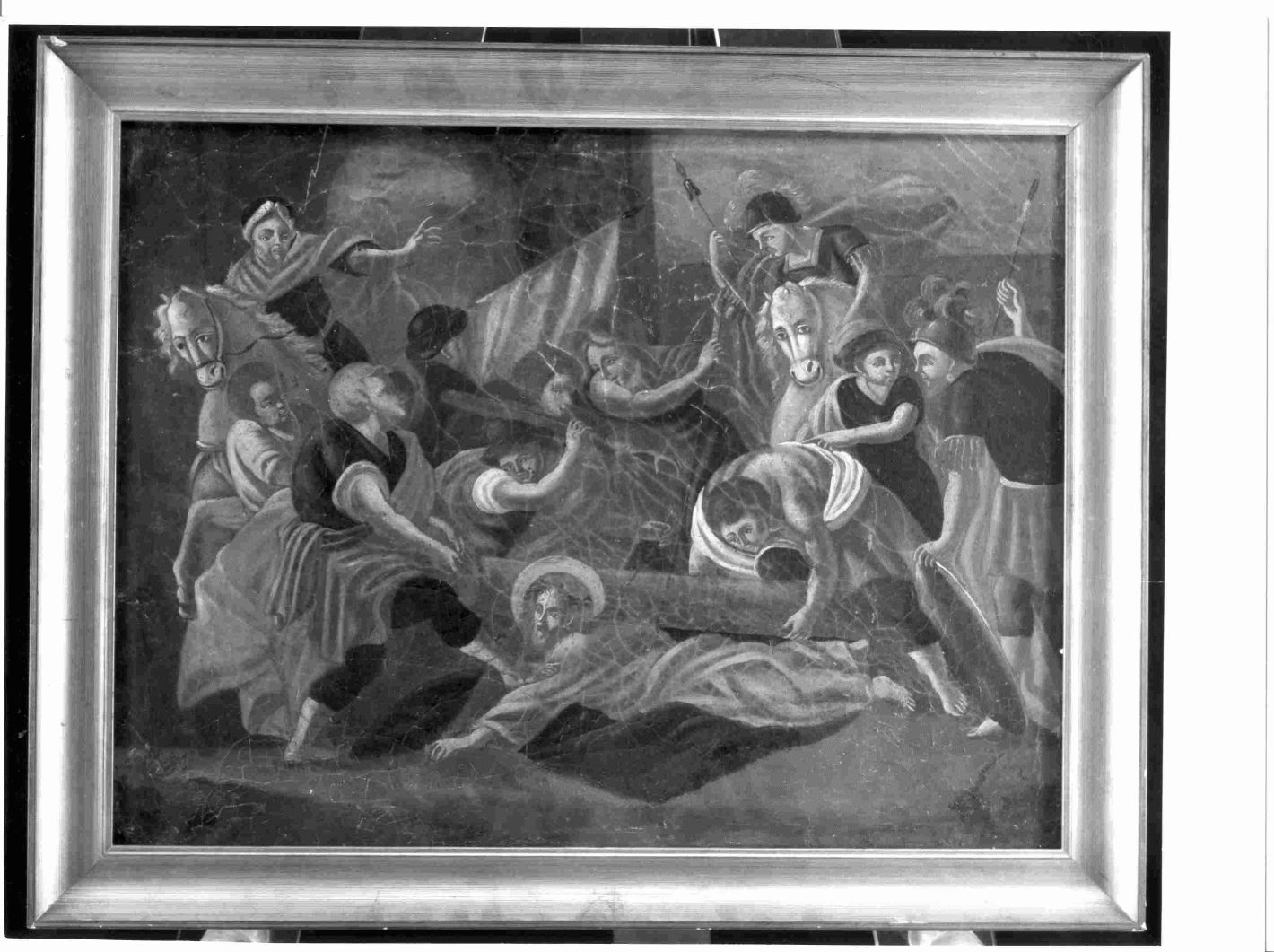 stazioni della via crucis (dipinto) - ambito Italia meridionale (secc. XVIII/ XIX)