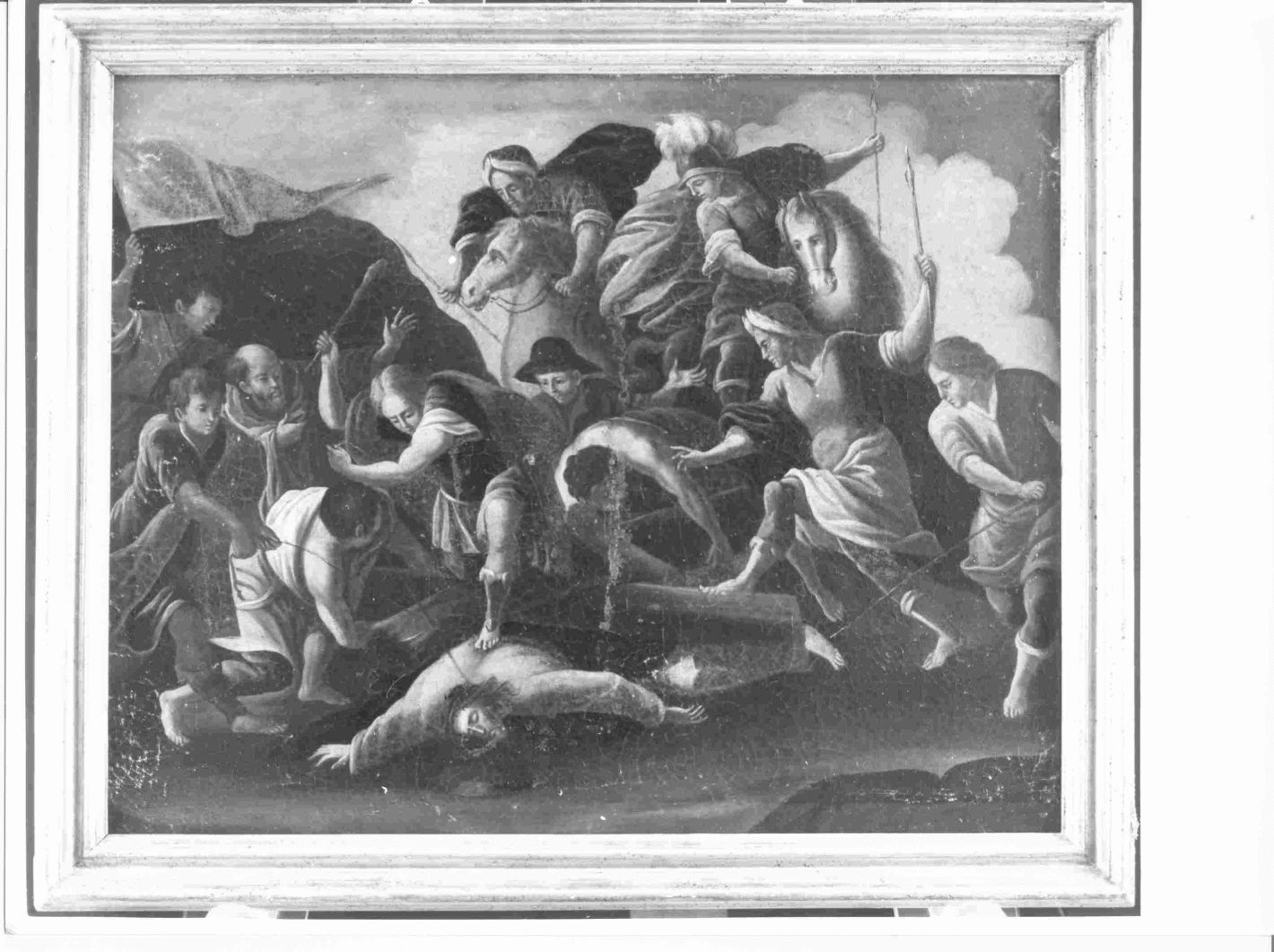 stazioni della via crucis (dipinto) - ambito Italia meridionale (secc. XVIII/ XIX)