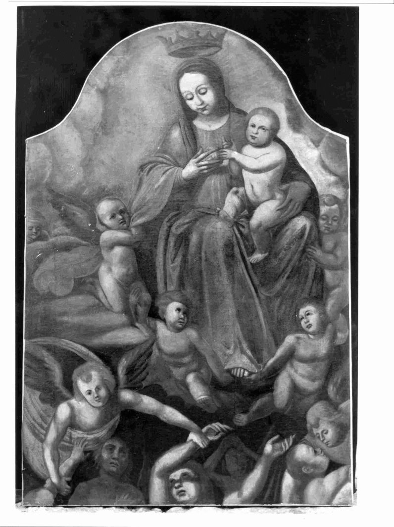 Madonna che intercede per le anime del purgatorio (dipinto) - ambito Italia meridionale (sec. XVII)