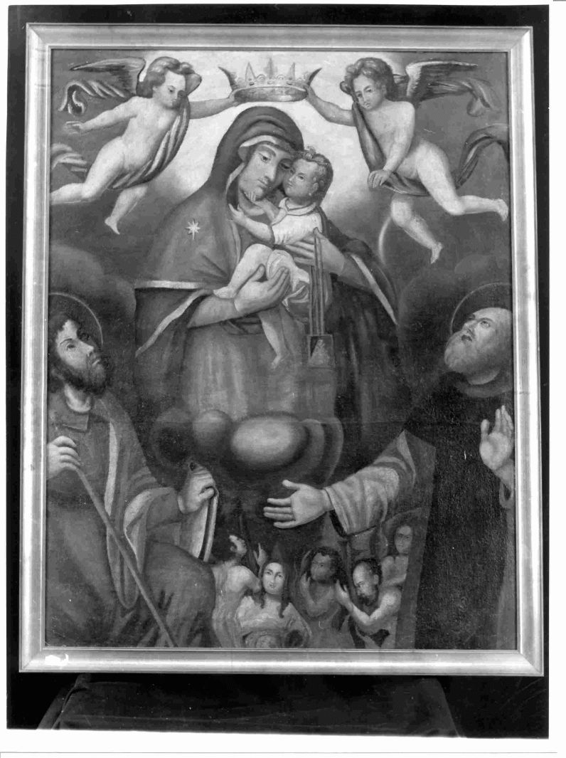 Madonna del Carmelo intercede per le anime del purgatorio (dipinto) - ambito Italia meridionale (prima metà sec. XVIII)