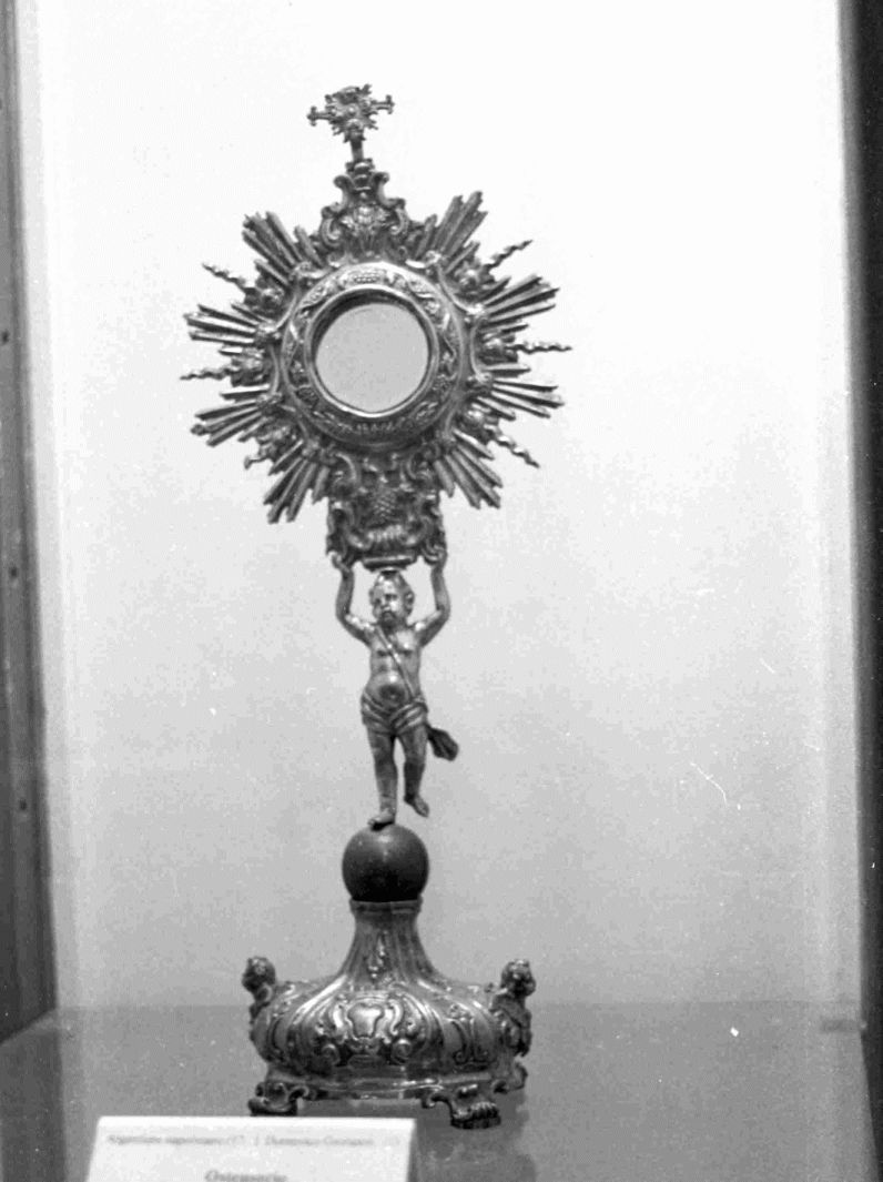ostensorio - a raggiera di Giordano Domenico (attribuito) (sec. XVIII)