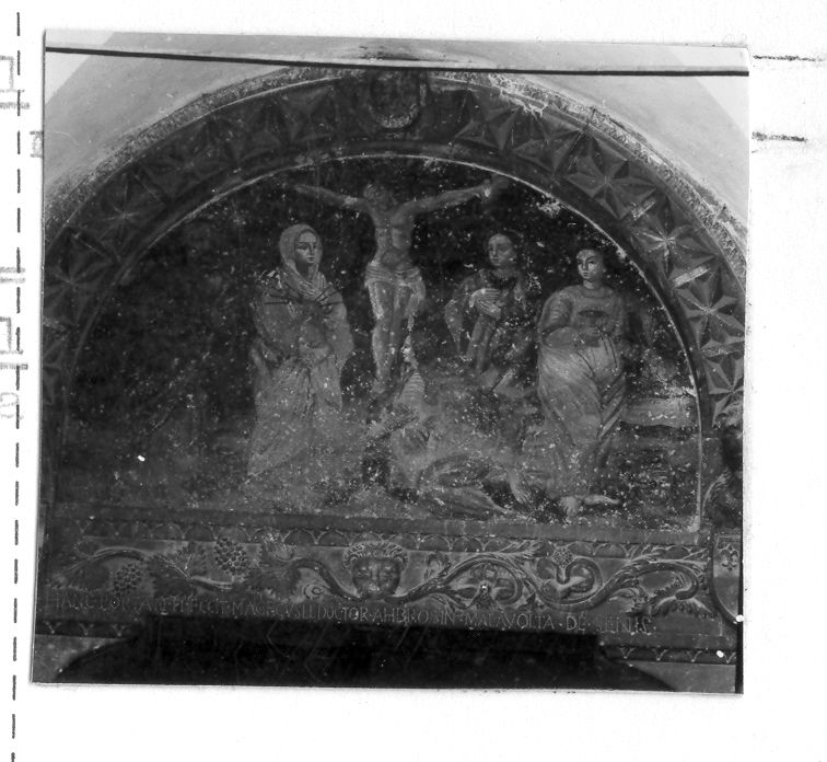 crocifissione di Cristo con la Madonna e santi (dipinto, opera isolata) - ambito campano (inizio sec. XVIII)