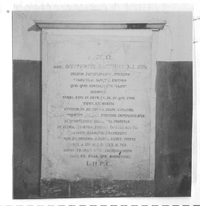 lapide - bottega campana (seconda metà sec. XIX)