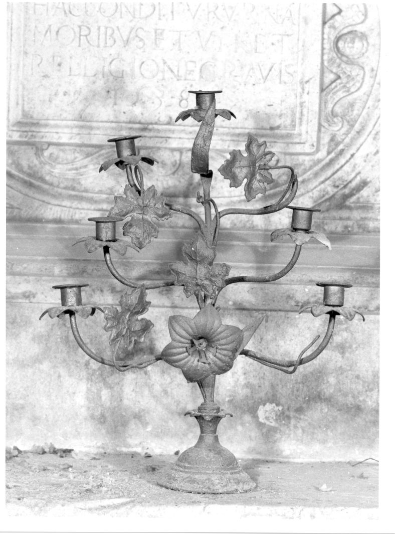 candeliere - bottega campana (prima metà sec. XX)