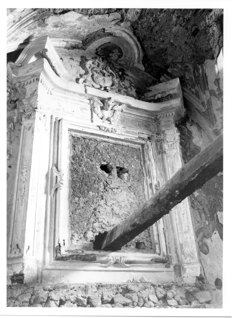 cornice a impostazione architettonica di dipinto - bottega campana (sec. XVIII)