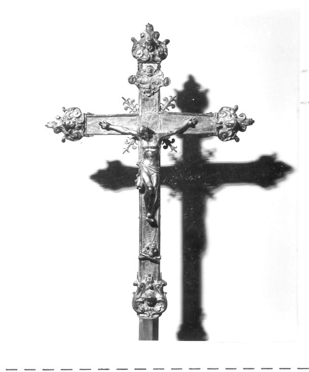 Cristo crocifisso (croce processionale) - bottega campana (sec. XVII)