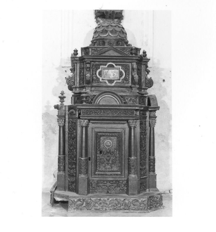 coperchio del fonte battesimale - bottega campana (sec. XVI)