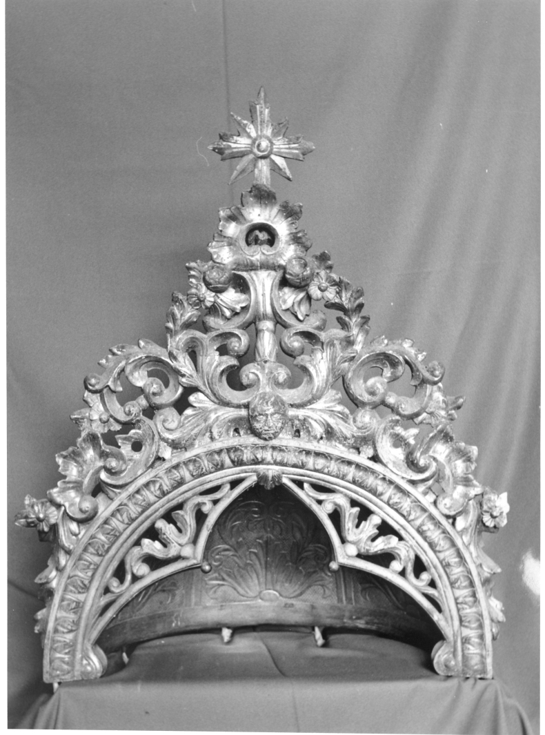 tronetto per esposizione eucaristica, frammento - bottega napoletana (seconda metà sec. XVIII)