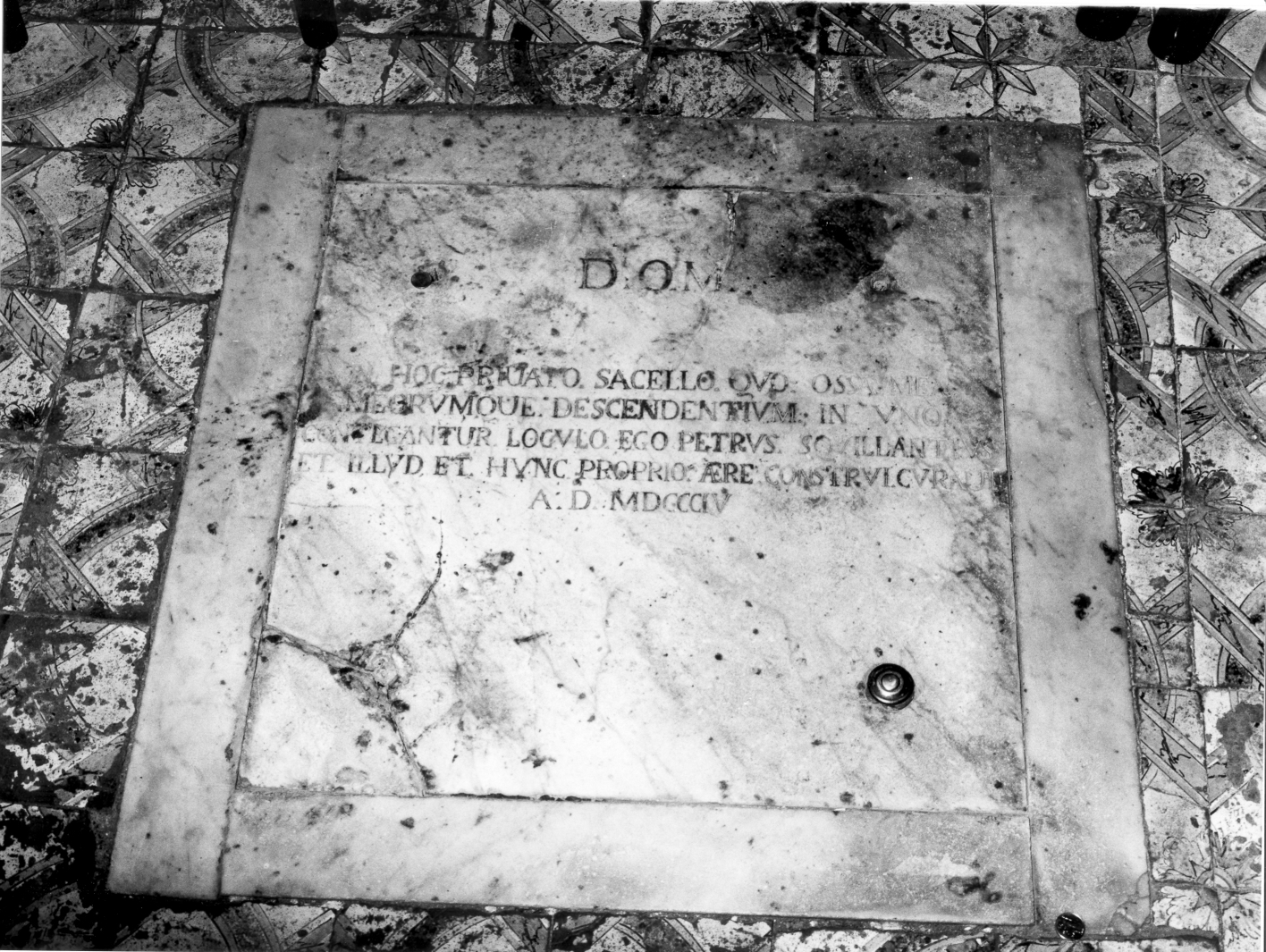 iscrizione (lapide tombale) - bottega campana (sec. XIX)