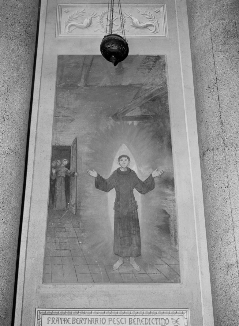 frate (dipinto, elemento d'insieme) - ambito campano (sec. XX)