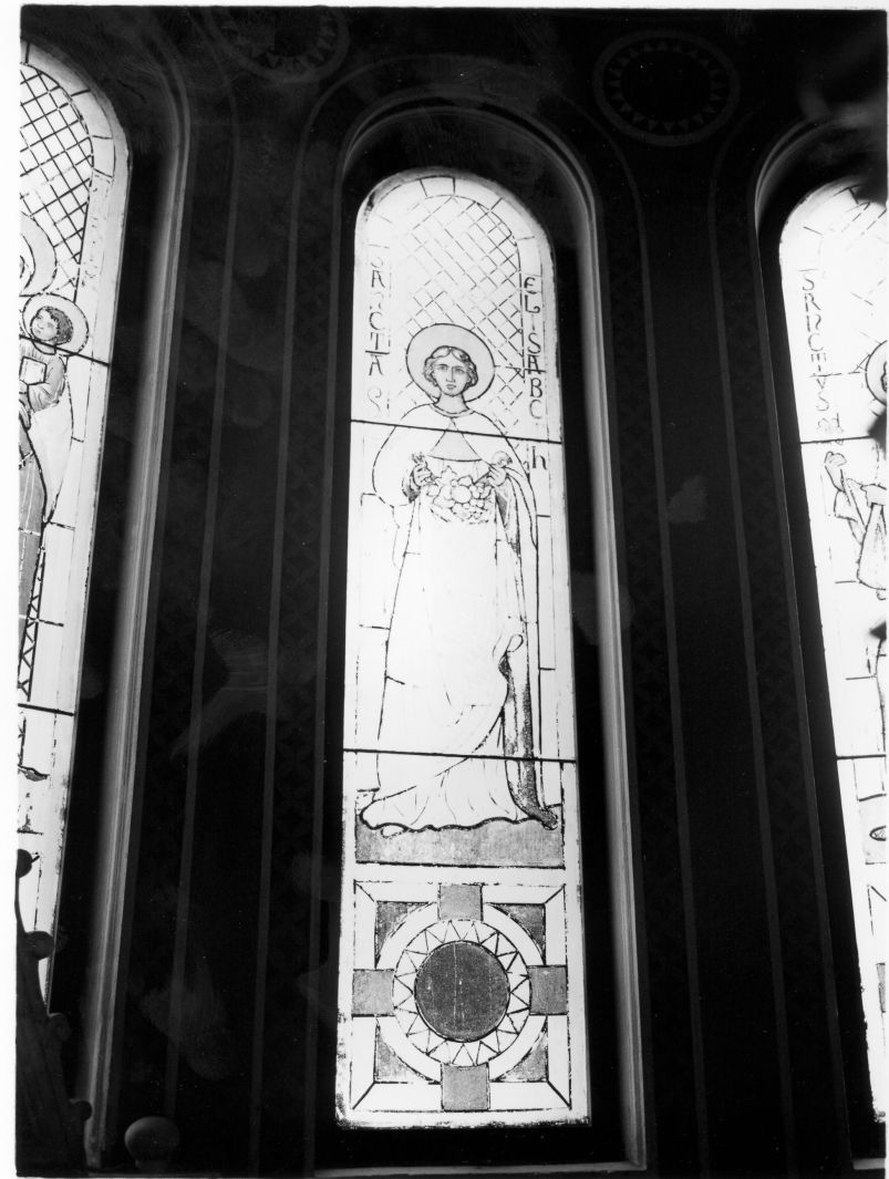 Santa Elisabetta (vetrata, elemento d'insieme) - ambito campano (sec. XX)