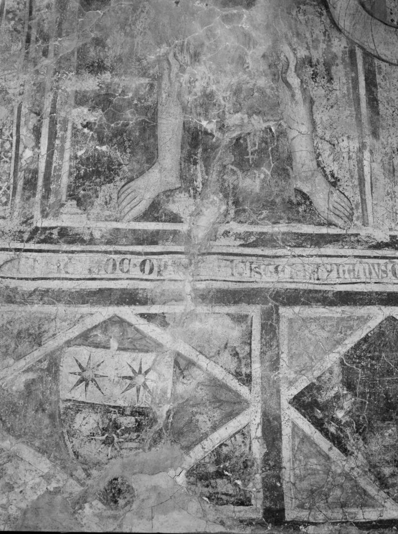motivi decorativi geometrici (dipinto) di Maestro dei Penna (cerchia) (primo quarto sec. XV)