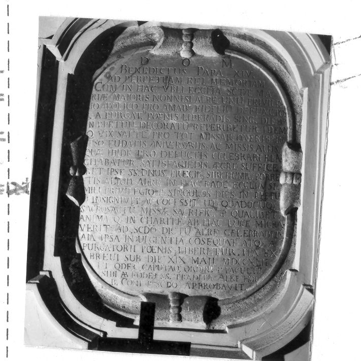 lapide documentaria - bottega campana (sec. XVIII)