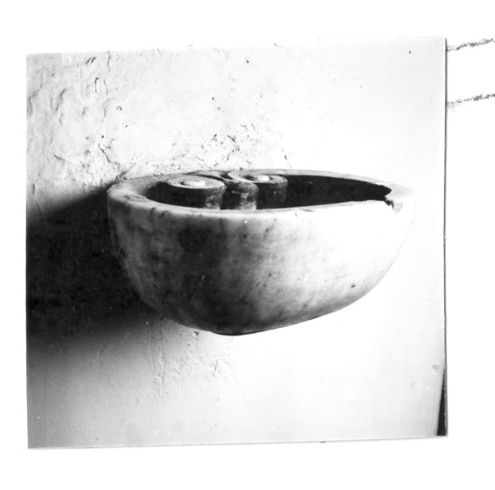 acquasantiera - bottega campana (sec. XIX)