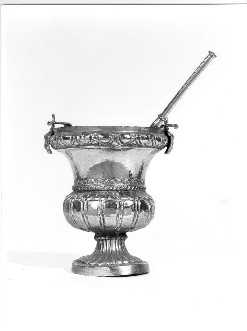 secchiello per l'acqua benedetta - bottega campana (fine/inizio secc. XVIII/ XIX)