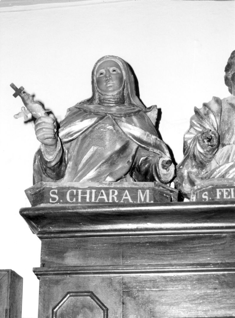 Santa Chiara (reliquiario - a busto, opera isolata) - bottega campana (sec. XVIII)