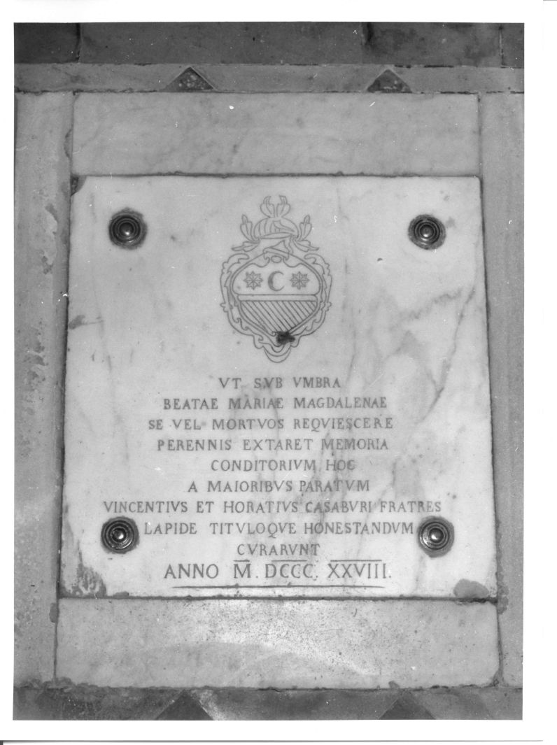 lapide - bottega Italia meridionale (sec. XIX)