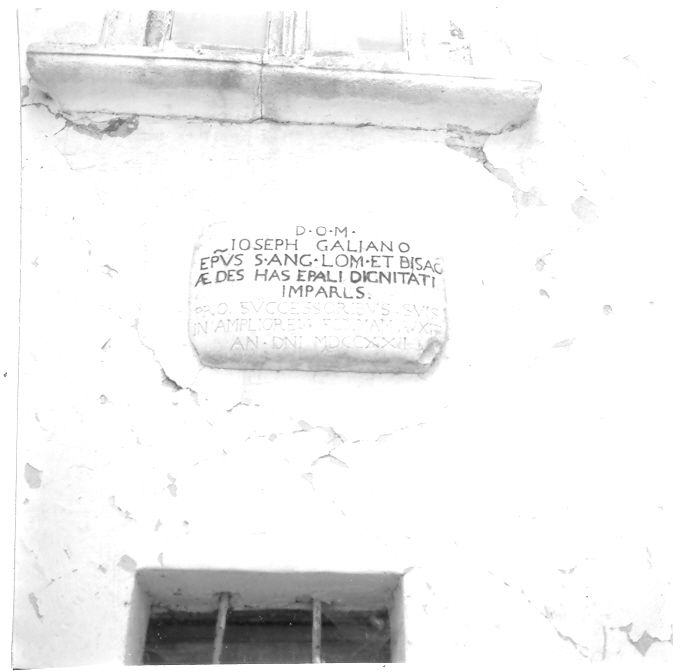 lapide, opera isolata - bottega Italia meridionale (sec. XVIII)