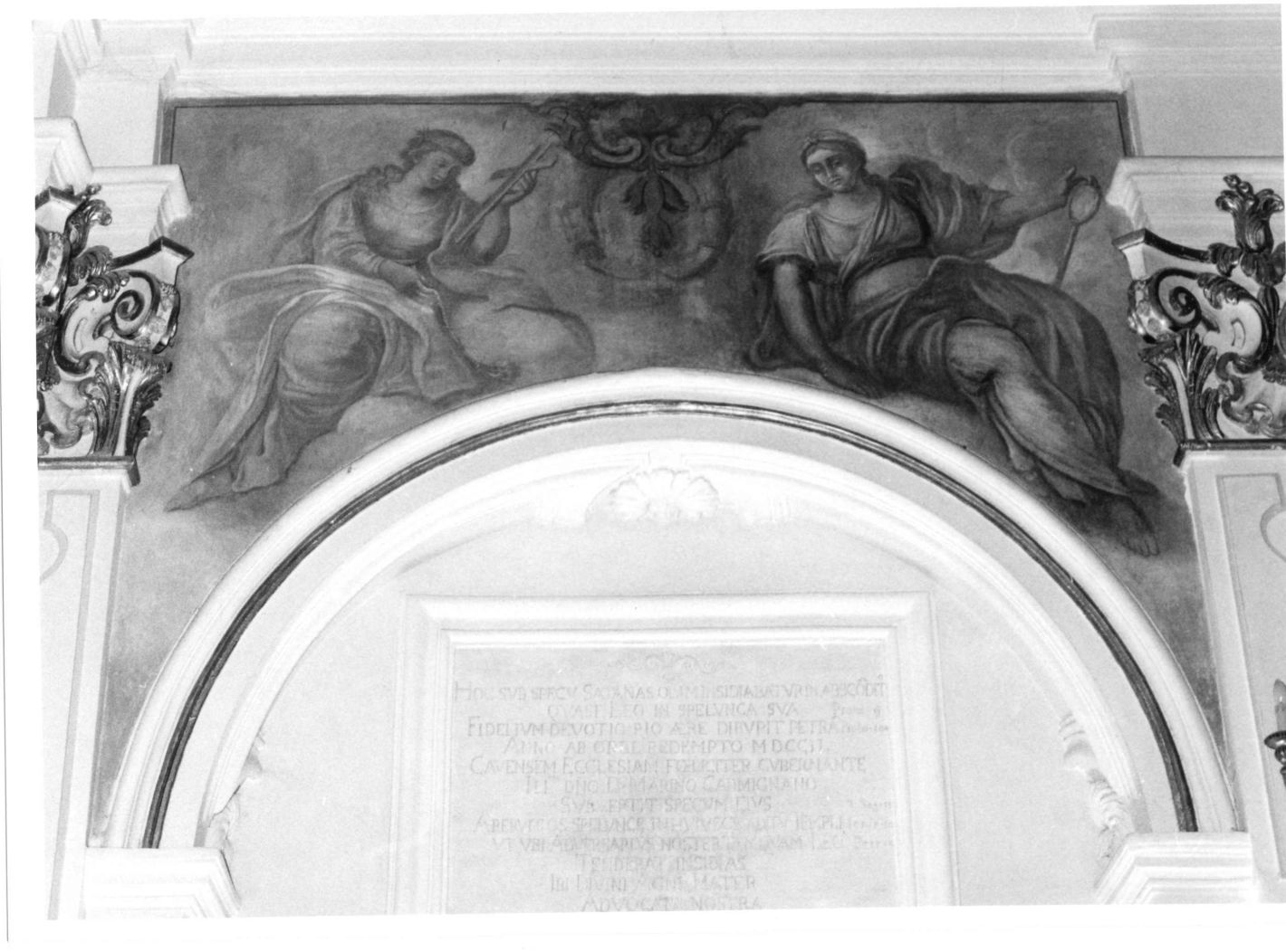 Virtù (dipinto, complesso decorativo) - ambito campano (primo quarto sec. XVIII)