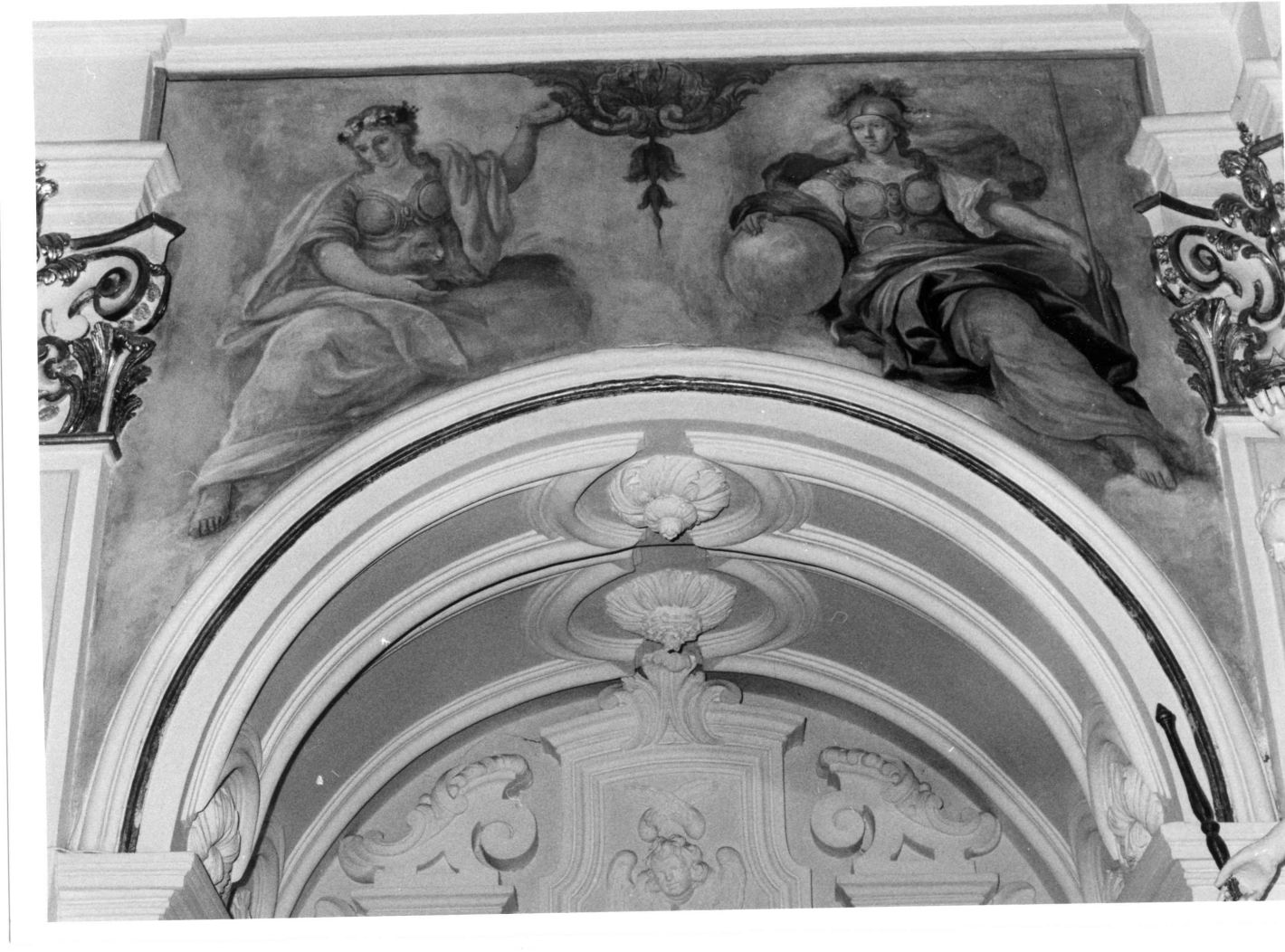 Virtù (dipinto, complesso decorativo) - ambito campano (primo quarto sec. XVIII)