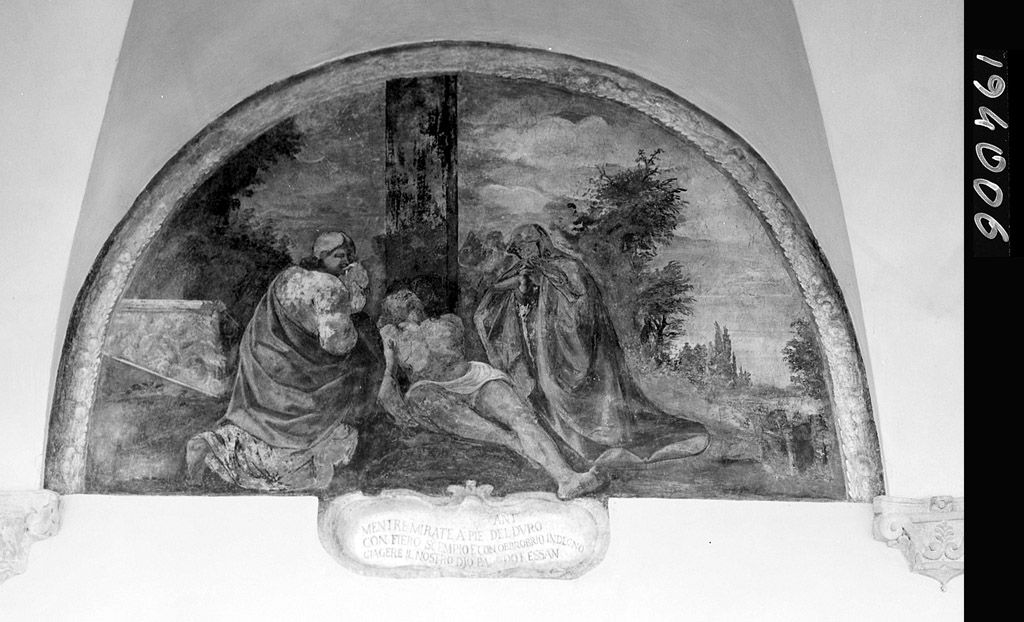 Pietà (dipinto, elemento d'insieme) di Lippi Giacomo detto Giacomone da Budrio, Carracci Paolo (sec. XVII)