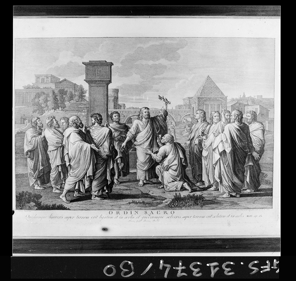 San Pietro e gli apostoli (incisione) di Pera Giuseppe, Cecchi Giovanni Battista, Eredi Benedetto (sec. XIX)