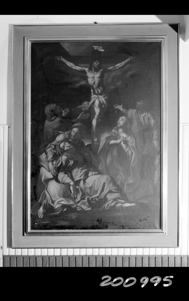 Cristo crocifisso con le Marie e san Giovanni Evangelista (dipinto) - ambito veneto (?) (primo quarto sec. XVII)