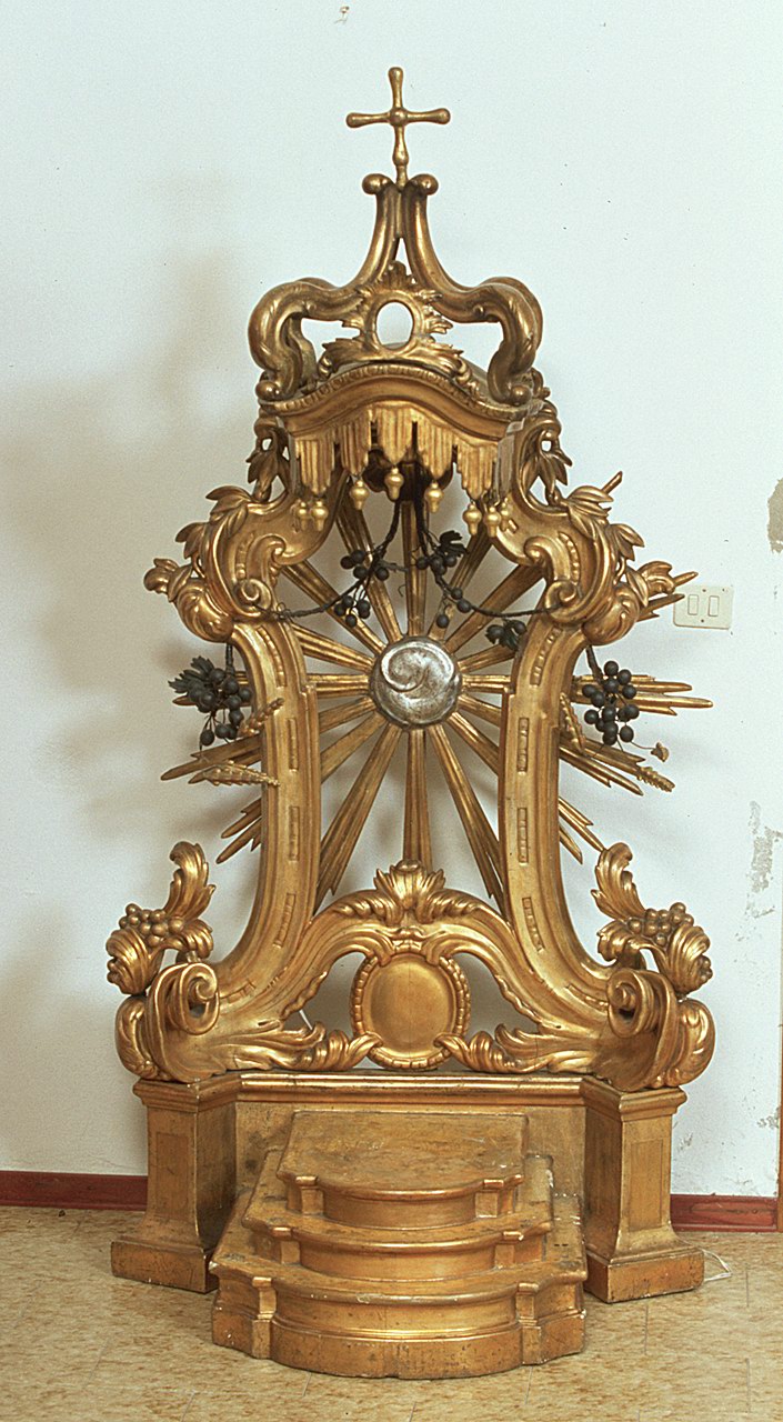 trono per esposizione eucaristica - manifattura ferrarese (sec. XVIII)