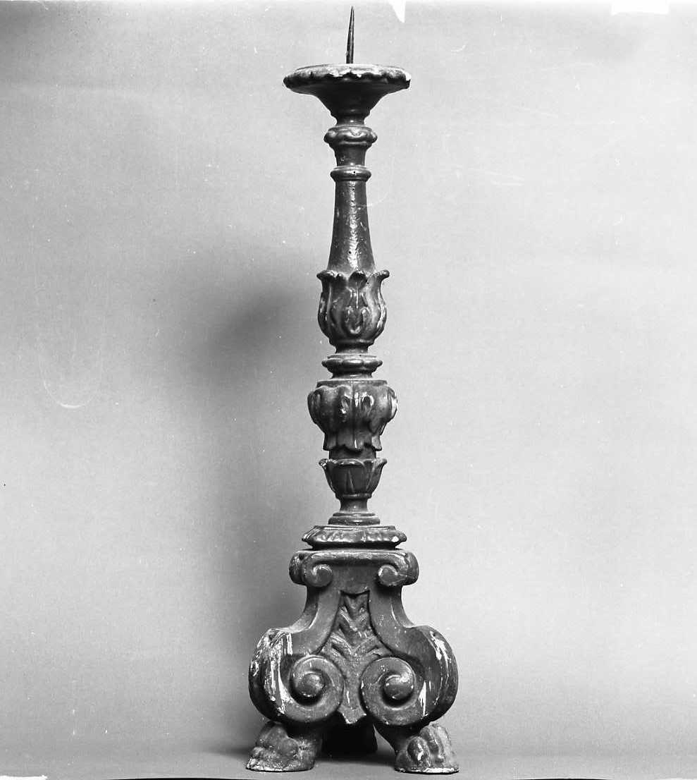 candeliere da chiesa, serie - bottega emiliana (sec. XIX)
