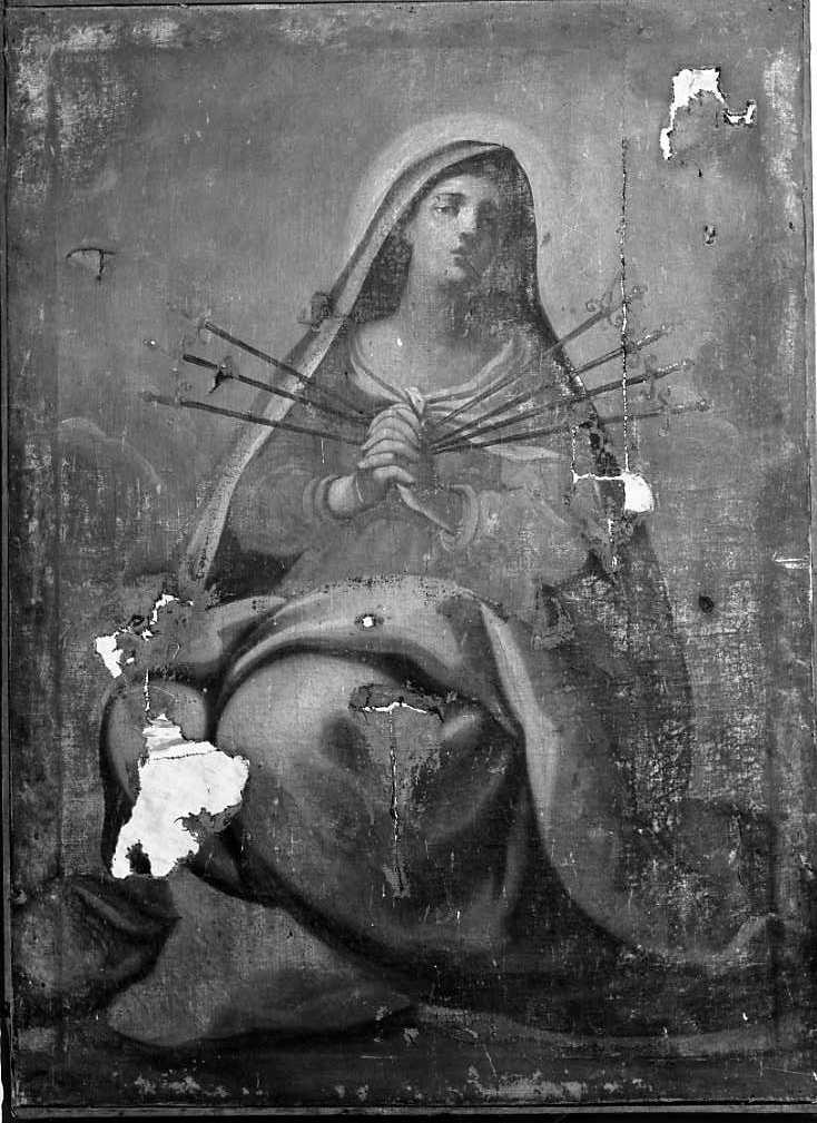 Madonna trafitta da sette spade (dipinto) - ambito bolognese (sec. XIX)