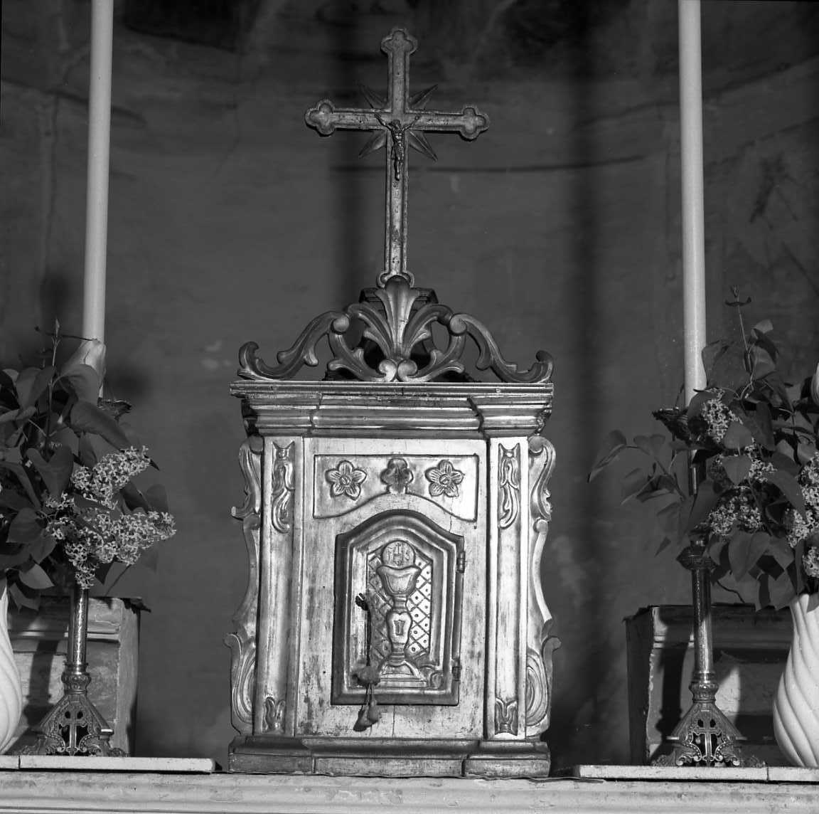 tabernacolo - a frontale architettonico - bottega emiliana (metà sec. XIX)