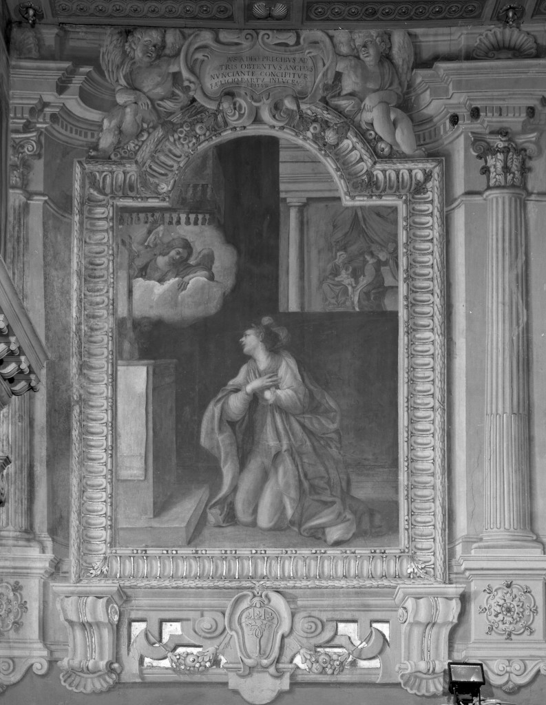Nascita di San Rocco (dipinto, elemento d'insieme) di Camullo Francesco (sec. XVII)
