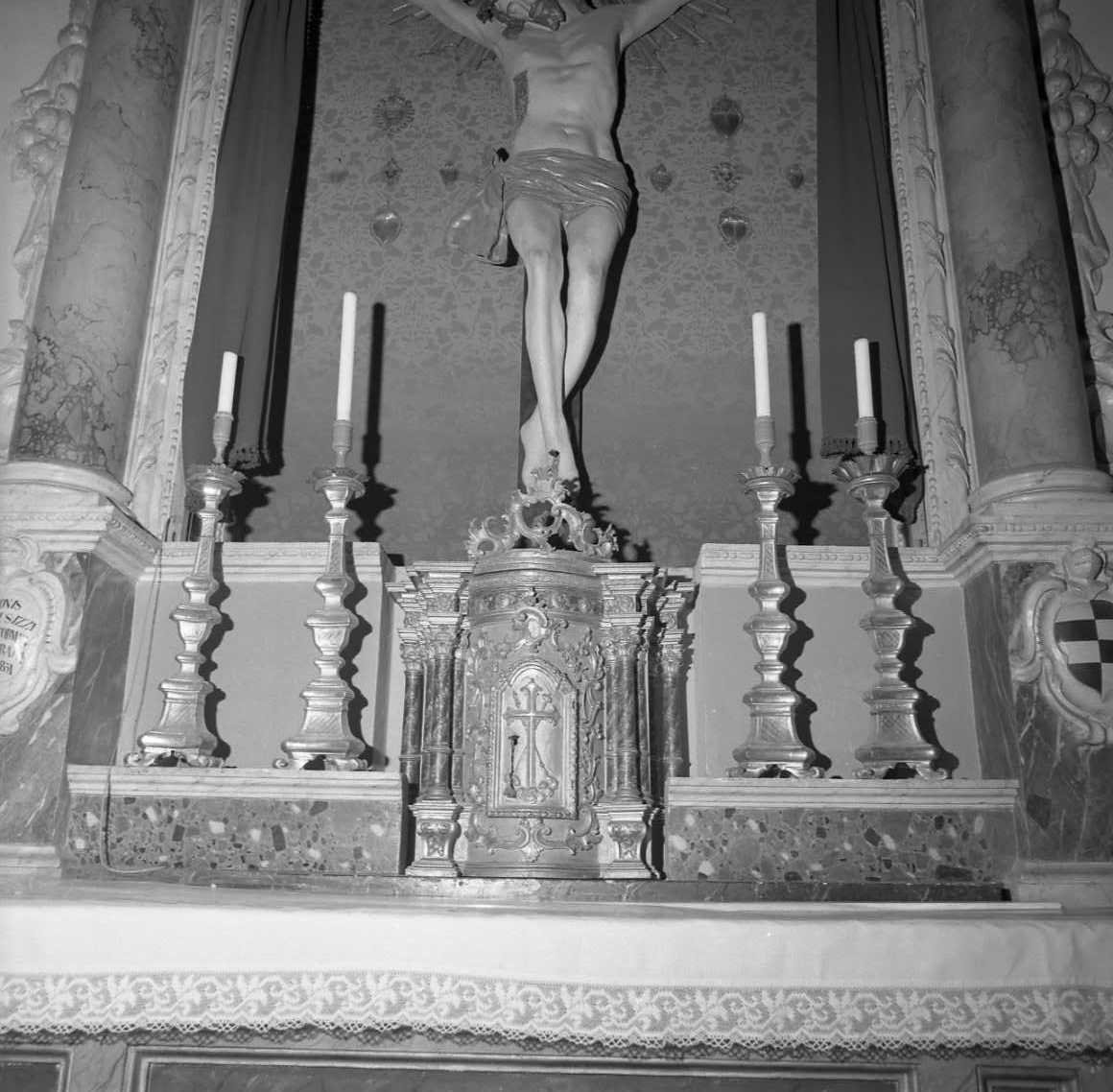 tabernacolo - a frontale architettonico - bottega emiliano-romagnola (sec. XIX)