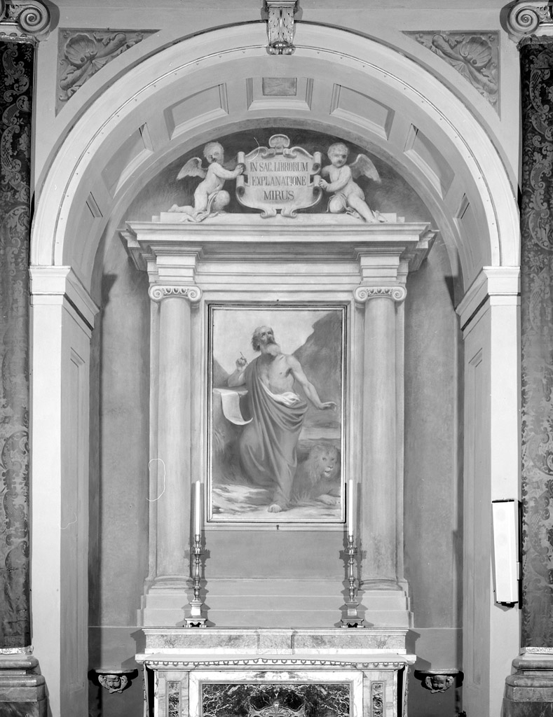 finta ancona (dipinto, complesso decorativo) di Tibaldi Raffaele, Mastellari Michele (sec. XIX)
