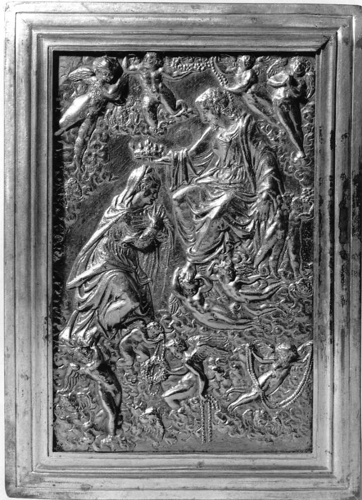 incoronazione di Maria Vergine (pace) - manifattura emiliana (prima metà sec. XVII)